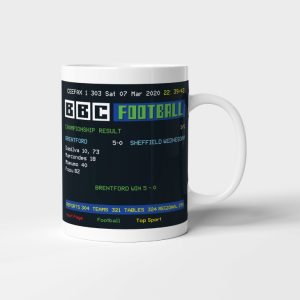 Ceefax Mug - SWFC 5-0 Last game at Griffin Park