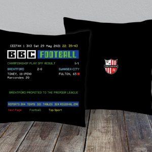 Ceefax Cushion - Play off final Swansea 2021