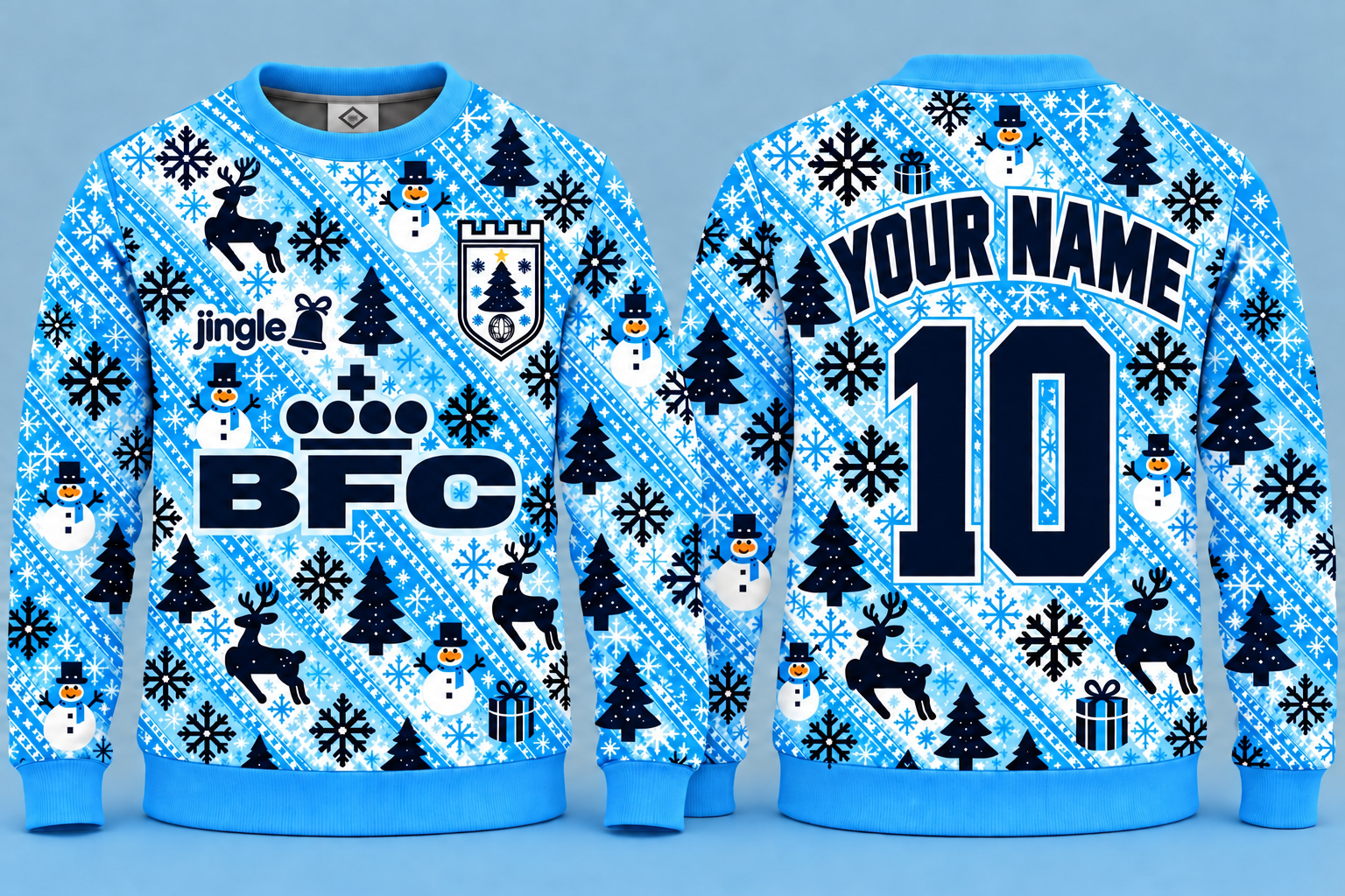 brentford 1992 away kit christmas jumper personalised